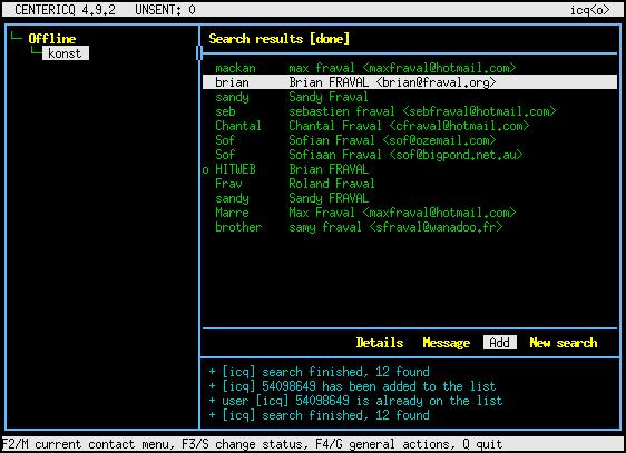 Ajouter un contact à la liste